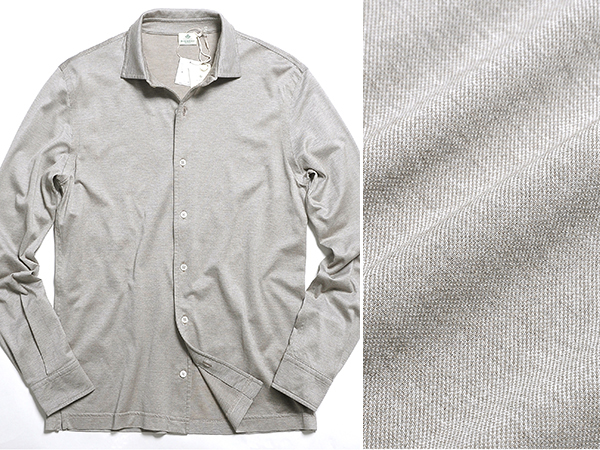 ◆【ルイジボレッリ/サラッと爽快！上質鹿の子長袖シャツ】