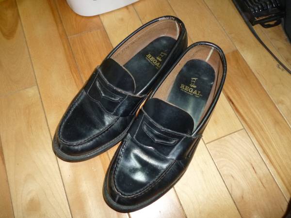 即決●リーガル　本革　ローファー　２５，５cmEE　学生靴