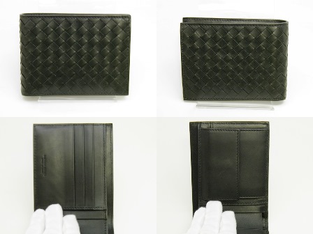 ★未使用品★　BOTTEGA VENETA ボッテガヴェネタ 2つ折り財布 黒