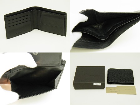 ★未使用品★　BOTTEGA VENETA ボッテガヴェネタ 2つ折り財布 黒