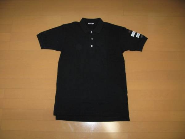 papas パパス　メンズ両袖デザイン半袖ポロシャツ　黒48M
