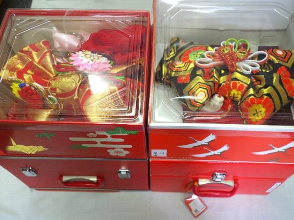 J0008★【七五三】女の子 帯４つセット他 難有り