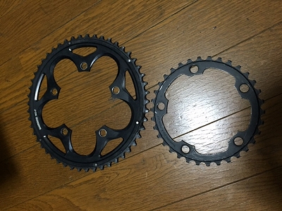シマノ10速　105　チェーンリング　50×34T