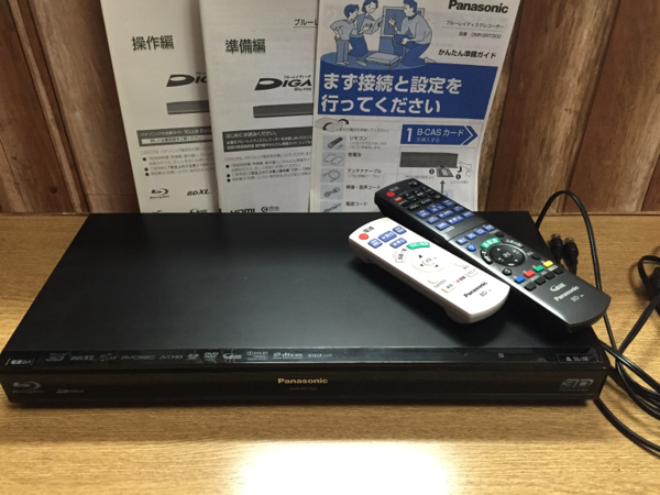 PANASONIC　DIGA ブルーレイレコーダー　DMR-BRT300 HDD搭載　500GB 3D対応 2番組同時録画 中古　難あり DMR-BRT300 Panasonic ブルーレイレコーダ 整備動作品 ブルーレイレコーダー 2011年製