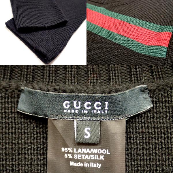GUCCI グッチ シルク混 ニットセーター 長袖 シェリーライン 美品