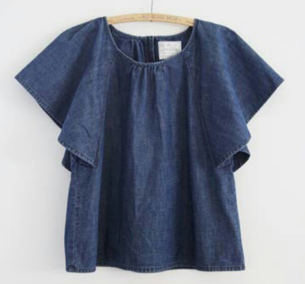 ハグオーワー8ozミリタリーシャンブレー5分袖スモック新品雅姫