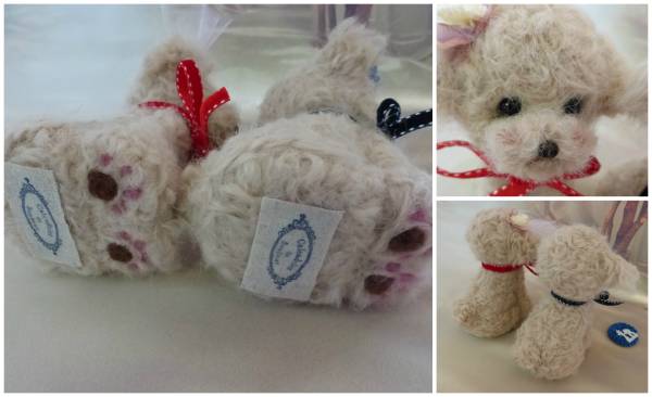 羊毛フェルト　ベージュ　ペアセット　ハンドメイド_3