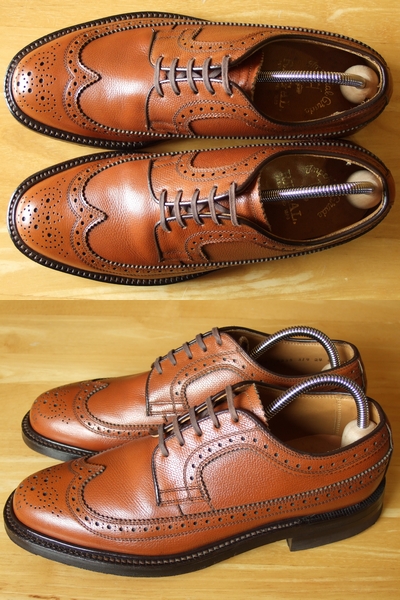程度上 リーガルインペリアル総本革ウィングチップシューズ茶24
