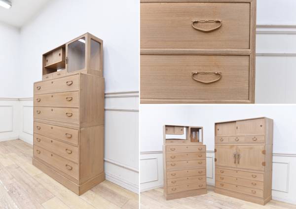 BO032 桐箪笥 タンス 竹釘 職人技 整理タンス 昇り箪笥 チェスト