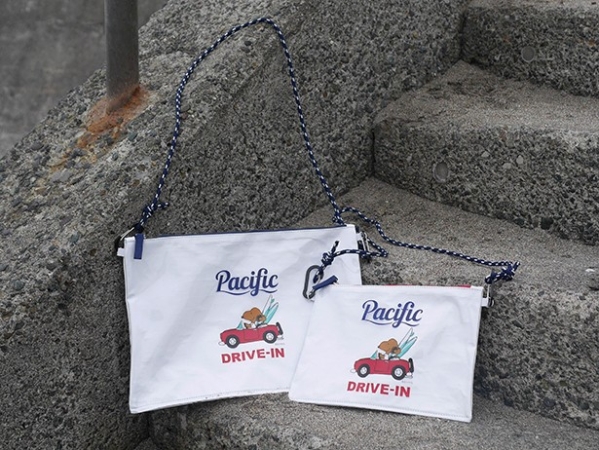 美品 ▲▽▲ パシフィックドライブイン 日焼けスヌーピー サコッシュ クラッチ Ron Herman - 美品 △▽△ パシフィックドライブイン 日焼けスヌーピー