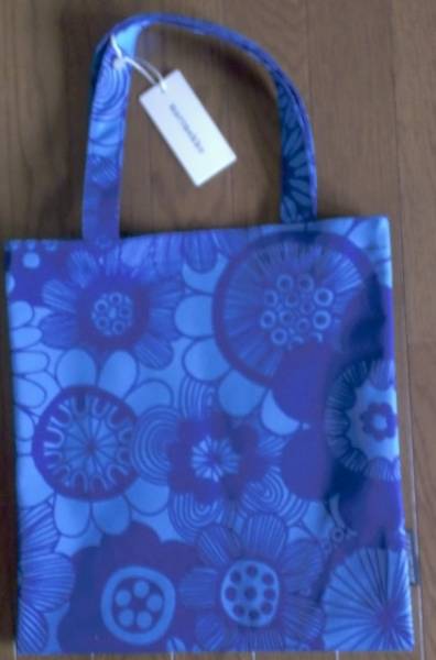 国内発送marimekkoマリメッコ花柄トートバッグahkeraliisaブルー