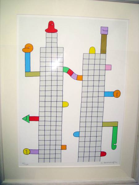 元永定正 『ふたつのごばんめかたちから』 真作