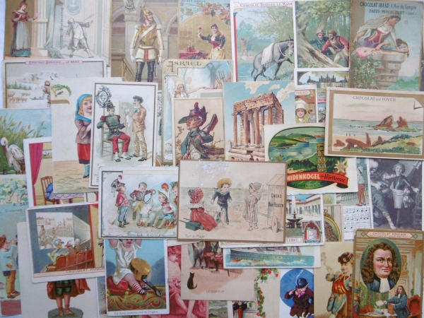 フランスアンティーク大量！クロモスアソート５０枚一括！金彩