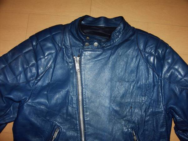 TT LEATHERS 英国製ビンテージUKライダースTTレザー ブルー 青 | CVX.LU