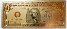純金の1ドル札 アメリカ 24金箔 金運UP 幸運ゾロ目 風水 USA