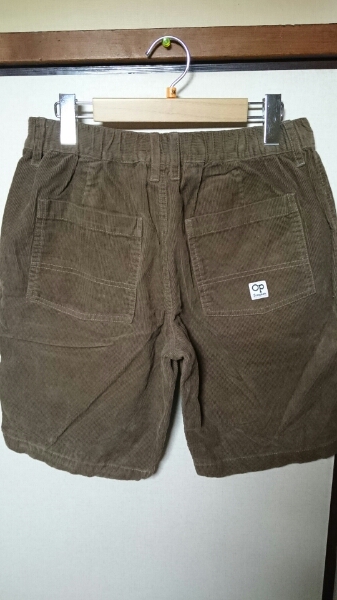 「op コーデュロイショーツ 茶L」ocean pacific ハーフパンツ