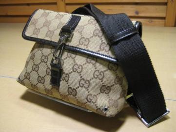 Y□606【GUCCI グッチ】92543 GG柄 キャンバス ウエストバッグ GUCCI