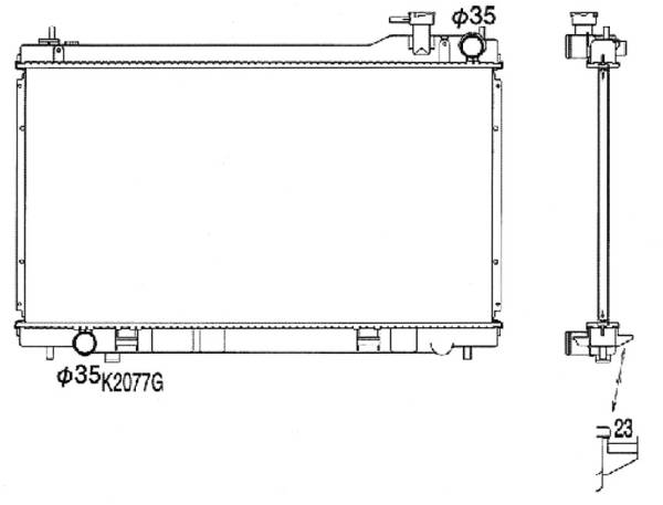スカイライン/CPV35/PV35MTインフィニティーG35　ラジエーター