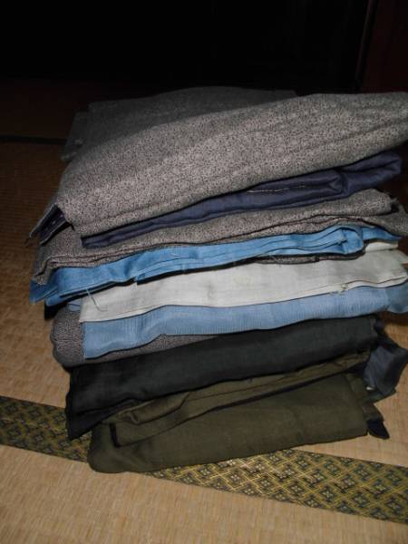 はなだの古布：：無地と小紋祝い着10枚