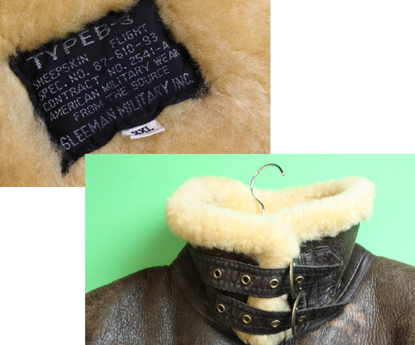 GLEEMAN MILITARYinc./B-3/フライトジャケット/革ジャン/レザー/(XL 