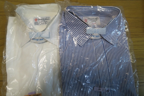 【超高級】英国ターンブルアーサーＬ４１．４２白・青縞Ｙシャツ