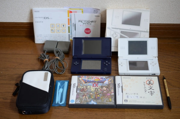完動◆ニンテンドーDS Lite2台 白/ネイビー USG-001 ソフト2本★