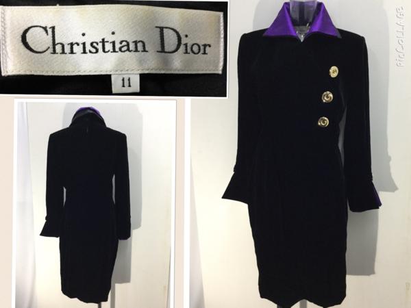 【FA】DIOR★クリスチャンディオール★ベルベットワンピース黒11