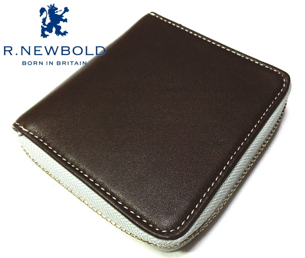 □新品【R.NEWBOLD ポールスミス】牛革&デニムカード入れ付財布