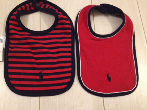 ラルフローレン新品スタイ２枚セット　一月前百貨店購入