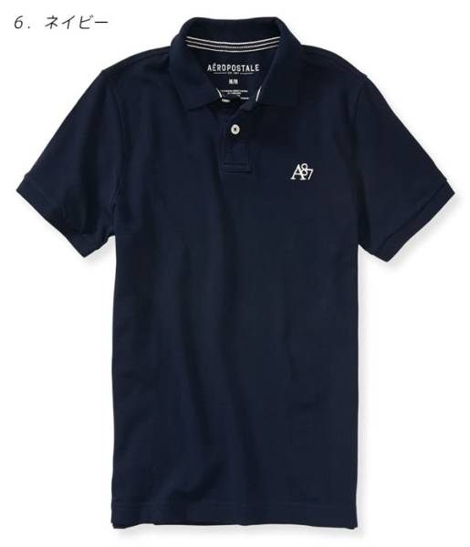 *エアロポステール 定番 半袖 鹿の子 ポロシャツ Aero Navy/XXXL