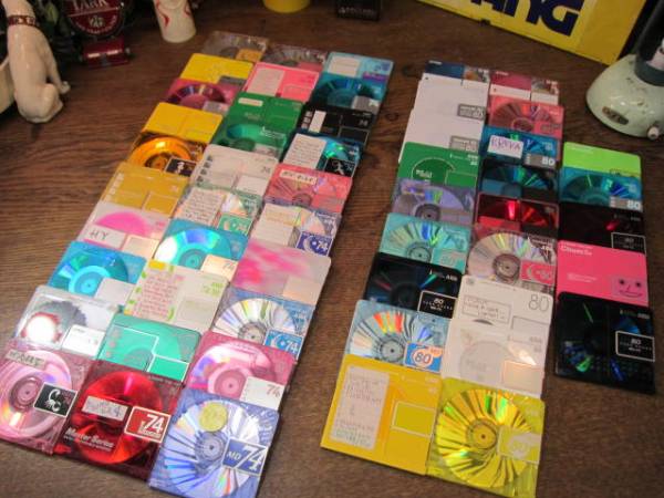 中古MDディスク　80分+74分まとめて53枚セット