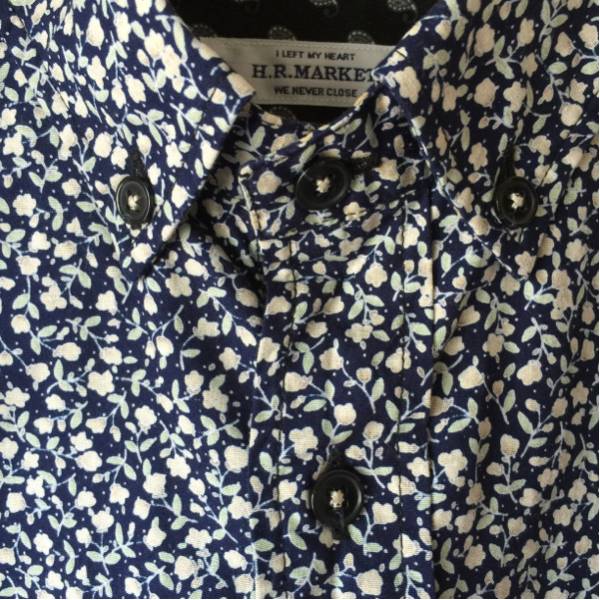 HRMハリウッドランチマーケット シャツ blueblueブルーブルー