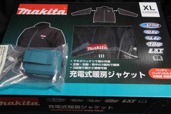 新品・税0円マキタ暖房ジャケットCJ202DZXL+14.4/18V用USBホルダ