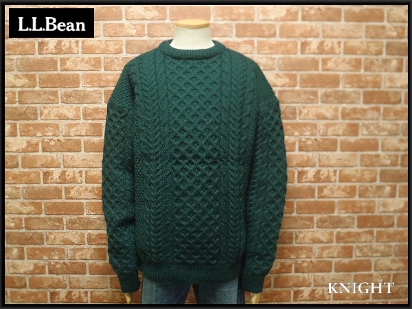 即決！L.L.Bean アラン編みセーター■LLビーン/英国製/ニット