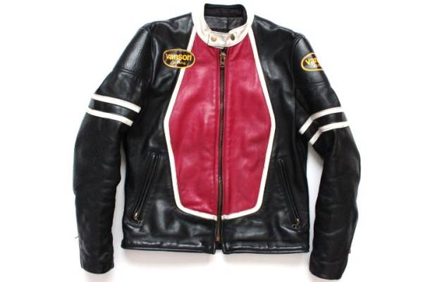 VANSON RJV レザー ライダースジャケット 40/USA製 バンソン