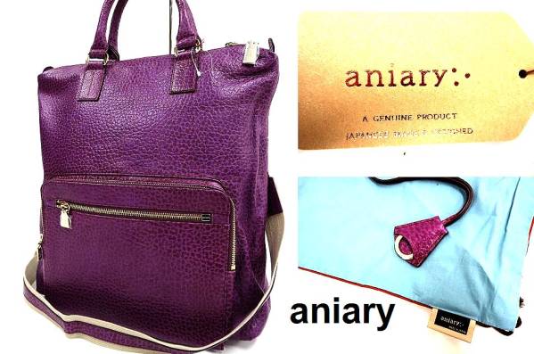 新品 aniary/アニアリ 2way Tote レザートートバッグ/a2183