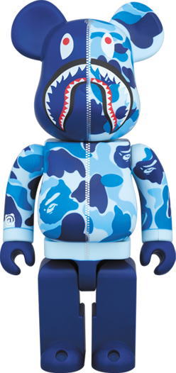 BAPE CAMO SHARK BE@RBRICK 400% ブルー エイプ ベアブリック