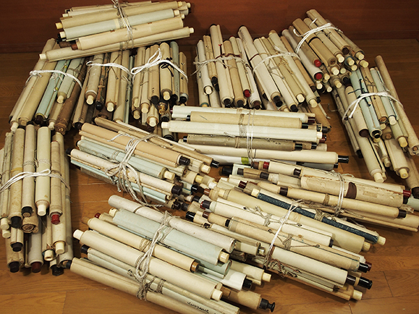 古い 掛軸 280本 送料無料 / まとめて 中国 山水 美人 書画 骨董