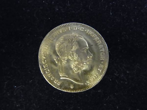1021■オーストリア 金貨■4フローリン10フラン 1892年