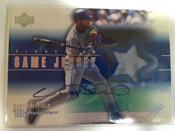 2001 UpperDeck UD JERSEY GARY SHEFFIELD auto オート サイン_1