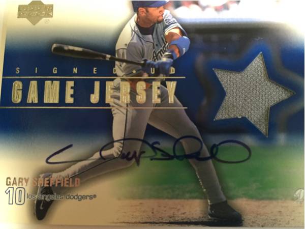 2001 UpperDeck UD JERSEY GARY SHEFFIELD auto オート サイン_2