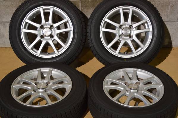 《美品》ユーロマジック 14in 5.5J +38 PCD100 4穴 2014年製 ヨコハマ アイスガード iG30 175/65R14 ヴィッツ フィット ポルテ bB カローラ