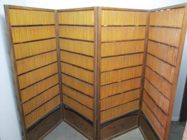 【古民具】　建具　衝立４枚（２分離）　アンティーク　２２６５