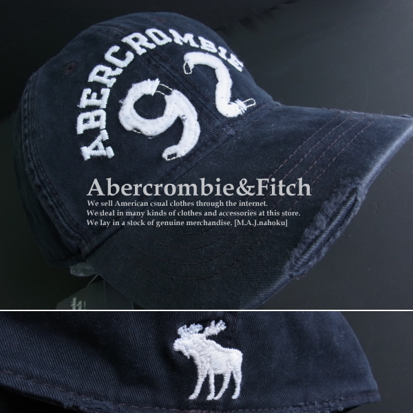 4379新品★A&Fitch アバクロ★ヴィンテージキャップ★紺★S/M