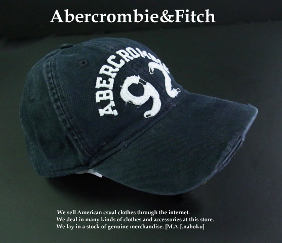 4379新品★A&Fitch アバクロ★ヴィンテージキャップ★紺★S/M