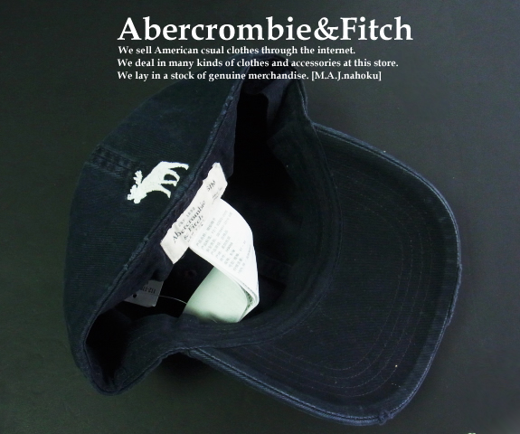 4379新品★A&Fitch アバクロ★ヴィンテージキャップ★紺★S/M