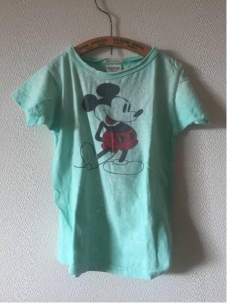 新品デニム＆ダンガリーミッキーコラボダメージTシャツ120fith