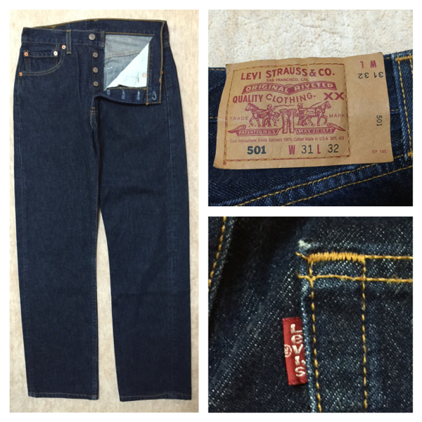 美品!!米国製リーバイス 501 W31 バレンシア/濃紺