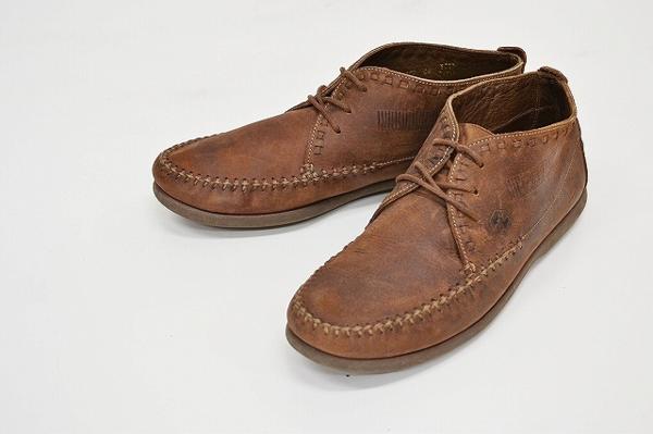 イタリア製 レザーモカシン ブーツ sz10程度 古着ビンテージ
