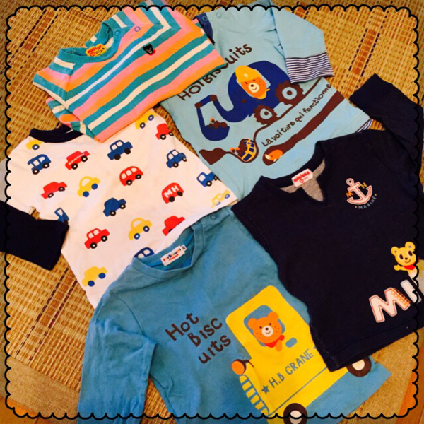 5枚セット☆ミキハウス 着回し◎長袖シャツ80